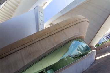 Valencia, İspanya - 05 07 2022: Valencia Sanat ve Bilim Şehri 'nde bulunan Sanat Sarayı (Palau de les Arts Reina Sofia)..