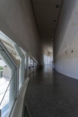 Valencia, İspanya - 05 07 2022: Valencia Sanat ve Bilim Şehri 'nde bulunan Sanat Sarayı (Palau de les Arts Reina Sofia)..
