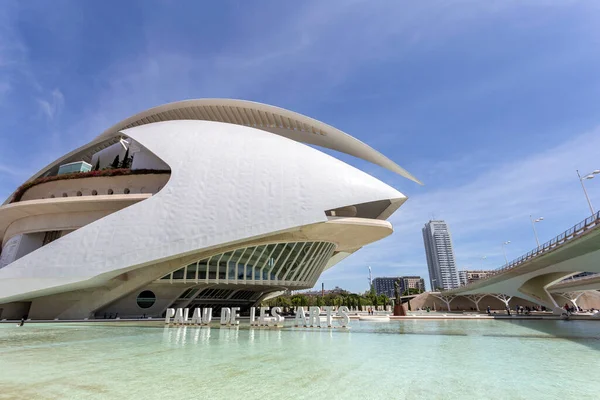 Valencia, İspanya - 05 07 2022: Valencia Sanat ve Bilim Şehri 'nde Sanat Sarayı (Palau de les Arts Reina Sofia).