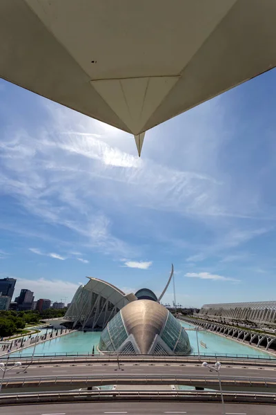 Valencia Spanje 2022 Het Hemisferisch Gebouw Het Wetenschapsmuseum Van Stad — Stockfoto