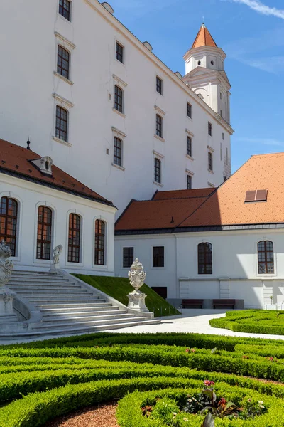 Bratislava Slovacchia 2022 Giardino Barocco Del Castello Bratislava Una Soleggiata — Foto Stock