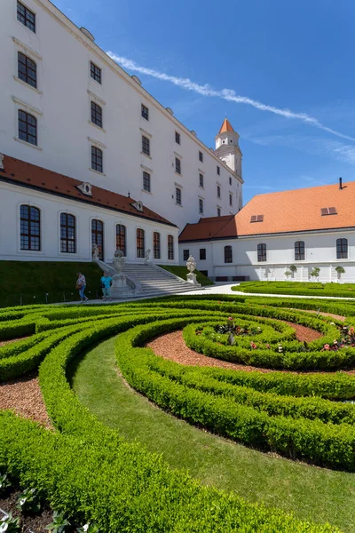 Bratislava Slovacchia 2022 Giardino Barocco Del Castello Bratislava Una Soleggiata — Foto Stock