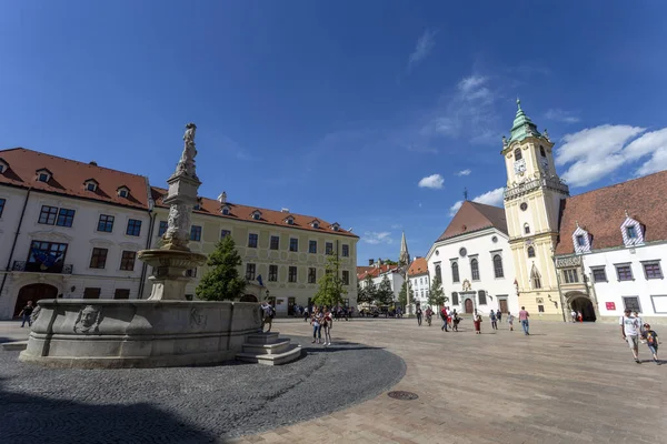 Bratislava Slovaquie 2022 Place Principale Bratislava Par Une Journée Ensoleillée — Photo