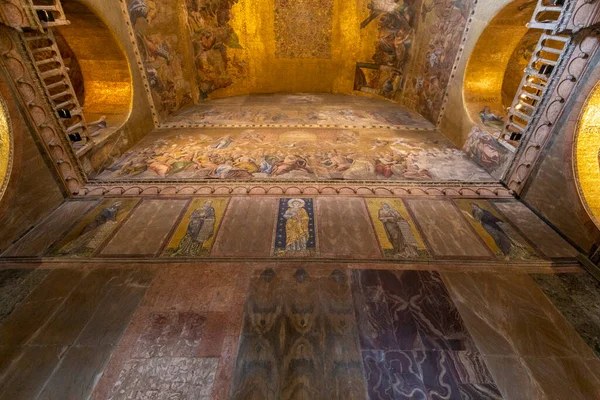 Венеция Италия 2022 Потолочная Мозаика Базилики Святого Марка Венеции — стоковое фото