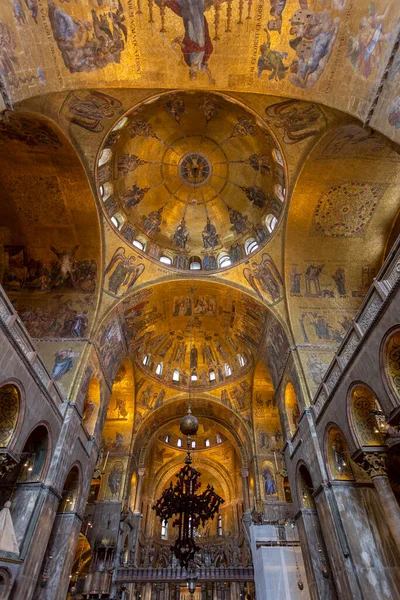 Venice Italy 2022 Ceiling Mosaics Mark Basilica Venice — Stock Photo, Image