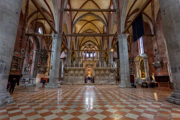 Венеция Италия 2022 Church Santa Maria Gloriosa Dei Frari Venice Лицензионные Стоковые Изображения