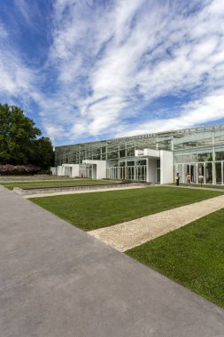 Padua, İtalya - 06 10 2022: Padua 'da bir yaz günü Botanik Bahçesinde Biyolojik Çeşitlilik Bahçesi.