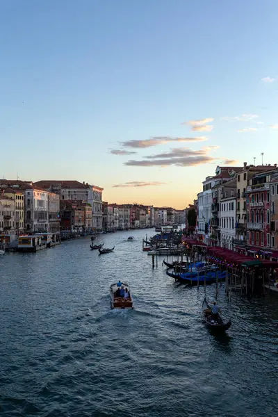 Venezia 2022 Canal Grande Guarda Sud Dal Ponte Rialto Una — Foto Stock