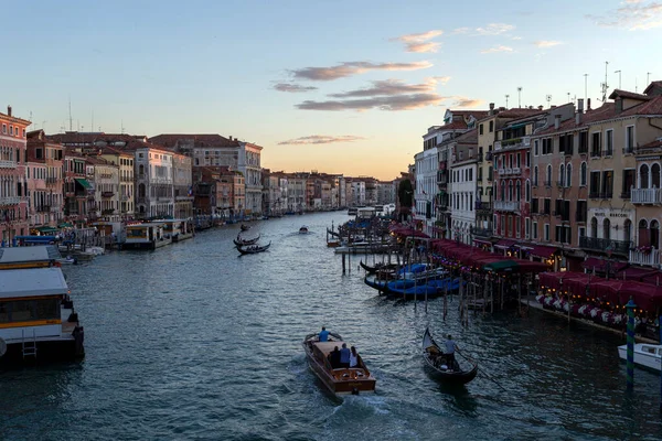 Venezia 2022 Canal Grande Guarda Sud Dal Ponte Rialto Una — Foto Stock