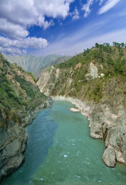 dağ alaknanda nehir derin kanyon, gaucher
