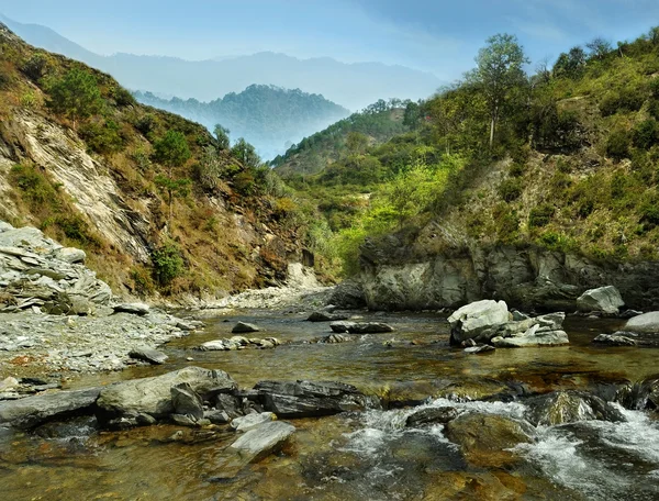 Mountain stony river — Stock Photo, Image