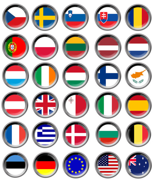 All EU flags in buttons