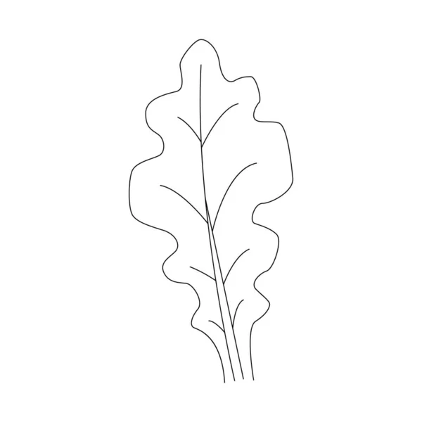 Single Continuous Line Art Growing Oak Sprout Plant Eco Natural — Stockvector