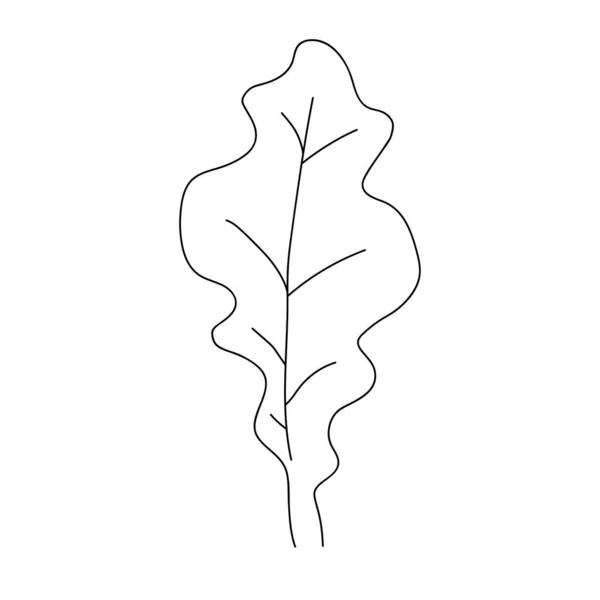 Einzelne Kontinuierliche Linie Kunst Wachsen Eichen Sprießen Plant Eco Natürlichen — Stockvektor