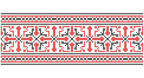 Slavic Traditional Black White Ornament Eastern Europe — Archivo Imágenes Vectoriales