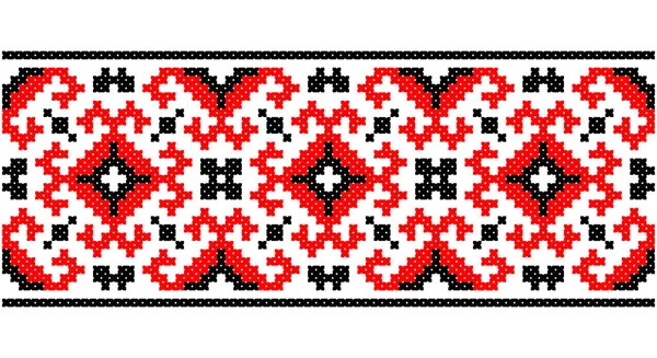 Ukraynalı, Belarus nakışlı vektör dikişsiz desen, halk sanatı tarafından teşvik edilen çapraz dikiş süsü - Vyshyvanka.