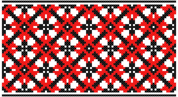 Ukraynalı, Belarus nakışlı vektör dikişsiz desen, halk sanatı tarafından teşvik edilen çapraz dikiş süsü - Vyshyvanka.