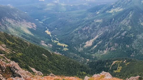 Mountain Peaks Valley Czech Republic — Fotografia de Stock