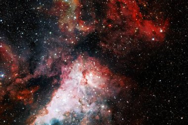 Derin uzay. Fevkalade bilim kurgu canlandırması. Bu görüntünün elementleri NASA tarafından desteklenmektedir.