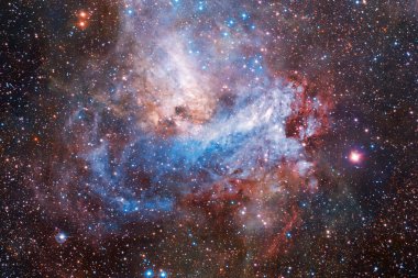 Dış uzay sanatı. Starfield. Harika bir nebula. Bu görüntünün elementleri NASA tarafından desteklenmektedir.