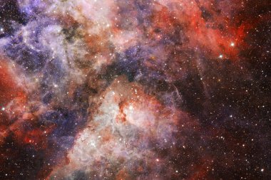Nebula, uzayın derinliklerinde bir yıldız kümesi. Bilim kurgu sanatı. Bu görüntünün elementleri NASA tarafından desteklenmektedir.