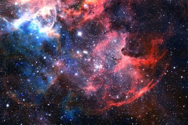 Derin uzay. Fevkalade bilim kurgu canlandırması. Bu görüntünün elementleri NASA tarafından desteklenmektedir.