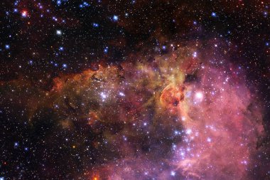 Nebula, uzayın derinliklerinde bir yıldız kümesi. Bilim kurgu sanatı. Bu görüntünün elementleri NASA tarafından desteklenmektedir.