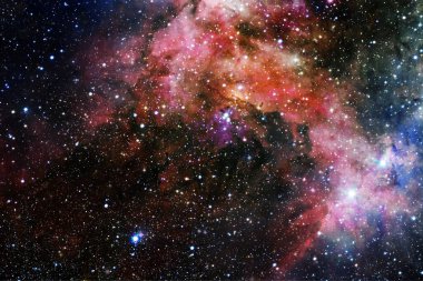 Nebula, uzayın derinliklerinde bir yıldız kümesi. Bilim kurgu sanatı. Bu görüntünün elementleri NASA tarafından desteklenmektedir.