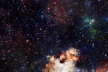 Nebula, uzayın derinliklerinde bir yıldız kümesi. Bilim kurgu sanatı. Bu görüntünün elementleri NASA tarafından desteklenmektedir.