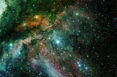 Derin uzayda bir yerde güzel bir galaksi. Kozmik duvar kağıdı. Bu görüntünün elementleri NASA tarafından desteklenmektedir