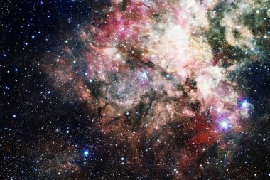 Derin uzay. Fevkalade bilim kurgu canlandırması. Bu görüntünün elementleri NASA tarafından desteklenmektedir.