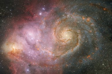Derin uzay. Fevkalade bilim kurgu canlandırması. Bu görüntünün elementleri NASA tarafından desteklenmektedir.