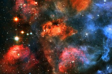 Dış uzay, kozmik manzara. Nebula. Bu görüntünün elementleri NASA tarafından desteklenmektedir.
