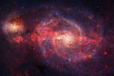 Nebula, uzayın derinliklerinde bir yıldız kümesi. Bilim kurgu sanatı. Bu görüntünün elementleri NASA tarafından desteklenmektedir.