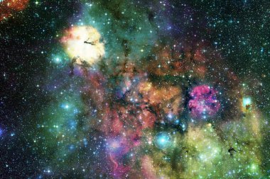 Yıldız kümesi. Starfield. Nebula. Bu görüntünün elementleri NASA tarafından desteklenmektedir.