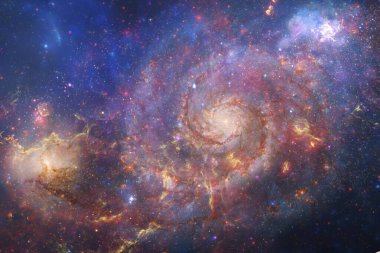 Dış uzay sanatı. Starfield. Harika bir nebula. Bu görüntünün elementleri NASA tarafından desteklenmektedir.