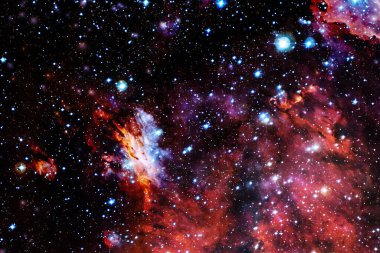 Derin uzay. Fevkalade bilim kurgu canlandırması. Bu görüntünün elementleri NASA tarafından desteklenmektedir.