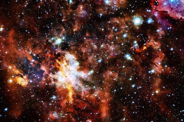 Nebula, uzayın derinliklerinde bir yıldız kümesi. Bilim kurgu sanatı. Bu görüntünün elementleri NASA tarafından desteklenmektedir.