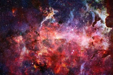 Dış uzay sanatı. Starfield. Harika bir nebula. Bu görüntünün elementleri NASA tarafından desteklenmektedir.