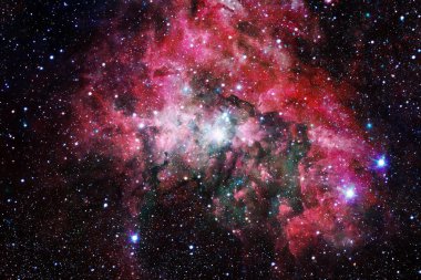 Derin uzayda bir yerde güzel bir galaksi. Kozmik duvar kağıdı. Bu görüntünün elementleri NASA tarafından desteklenmektedir