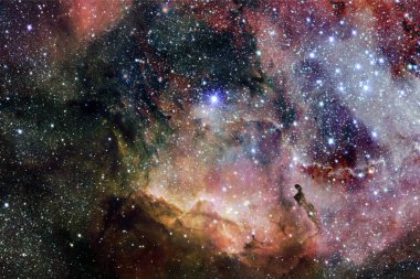 Yıldız kümesi. Starfield. Nebula. Bu görüntünün elementleri NASA tarafından desteklenmektedir.