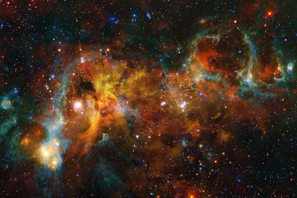 Dış Uzay Sanatı Starfield Harika Bir Nebula Görüntünün Elementleri Nasa — Stok fotoğraf