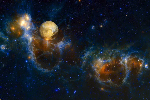 Plutón Sistema Solar Arte Del Cosmos Elementos Esta Imagen Proporcionados —  Fotos de Stock