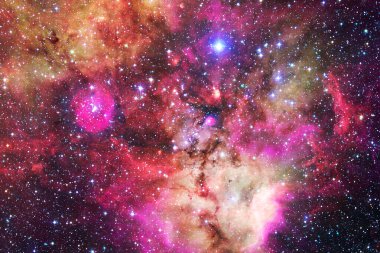 Dış uzay sanatı. Starfield. Harika bir nebula. Bu görüntünün elementleri NASA tarafından desteklenmektedir.
