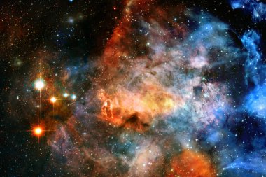 Dış uzay sanatı. Starfield. Harika bir nebula. Bu görüntünün elementleri NASA tarafından desteklenmektedir.