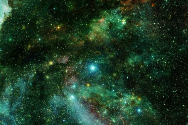 Dış uzayda yıldızları ve galaksileri olan sonsuz evren. Kozmos sanatı. Bu görüntünün elementleri NASA tarafından desteklenmektedir.