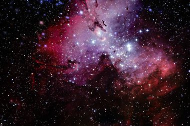 Nebula, uzayın derinliklerinde bir yıldız kümesi. Bilim kurgu sanatı. Bu görüntünün elementleri NASA tarafından desteklenmektedir.