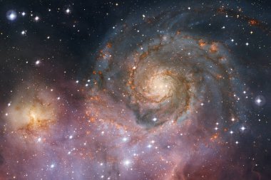 Nebula, uzayın derinliklerinde bir yıldız kümesi. Bilim kurgu sanatı. Bu görüntünün elementleri NASA tarafından desteklenmektedir.