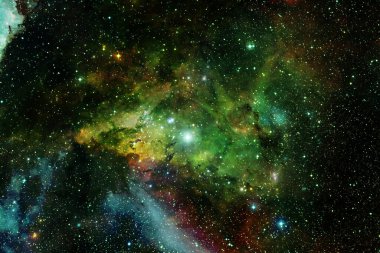 Nebula, uzayın derinliklerinde bir yıldız kümesi. Bilim kurgu sanatı. Bu görüntünün elementleri NASA tarafından desteklenmektedir.