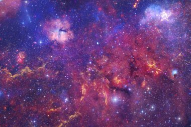 Derin uzayda bir yerde güzel bir galaksi. Kozmik duvar kağıdı. Bu görüntünün elementleri NASA tarafından desteklenmektedir